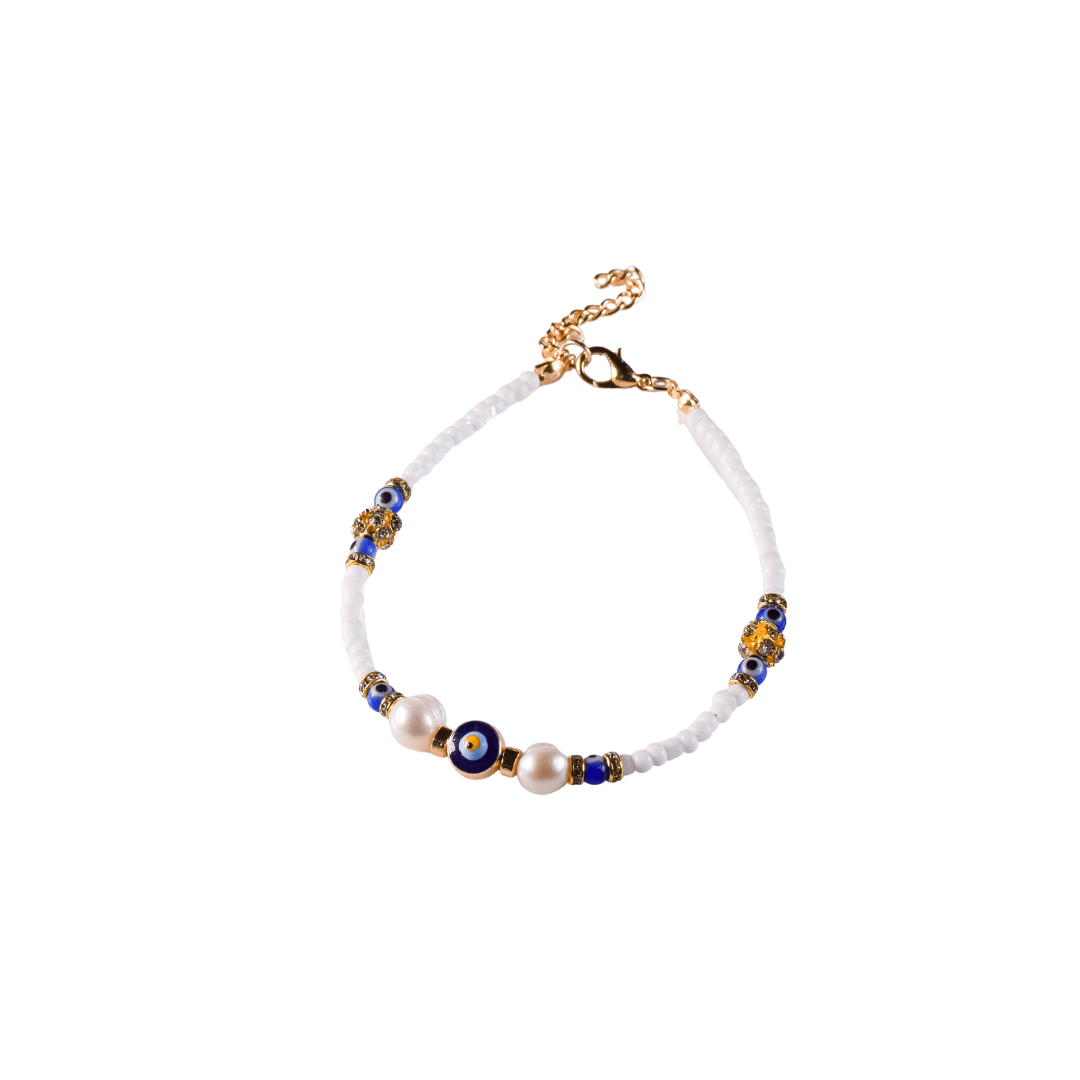 Evil Eye Pearl Anklet - Client451