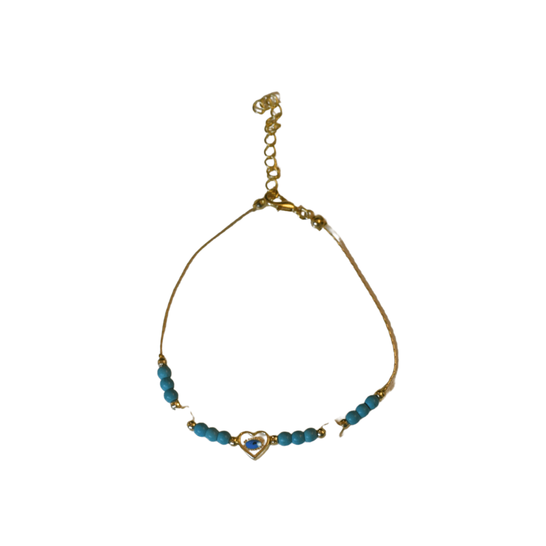 Turkuaz Heart Anklet - Client451