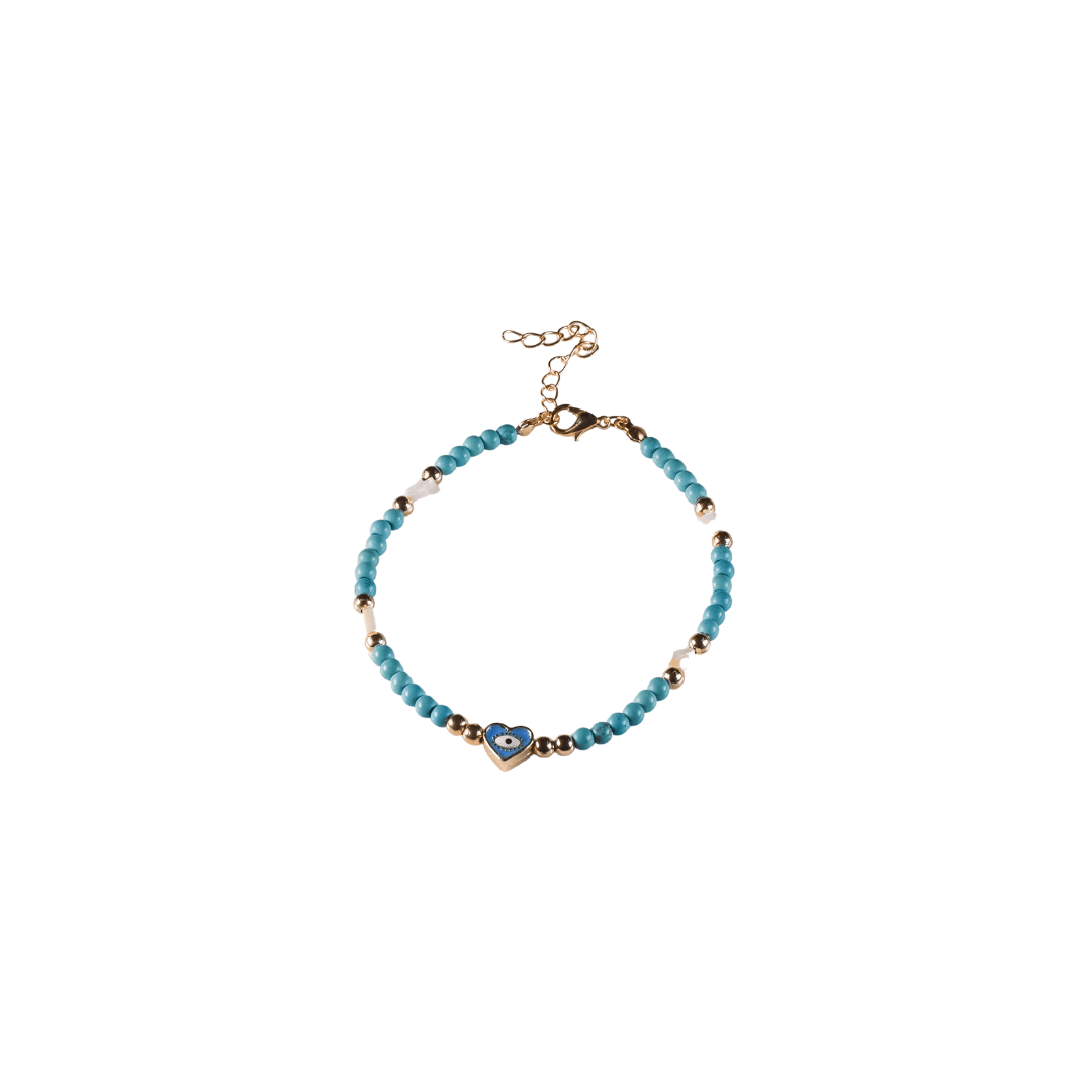 Turkuaz Heart Anklet - Client451