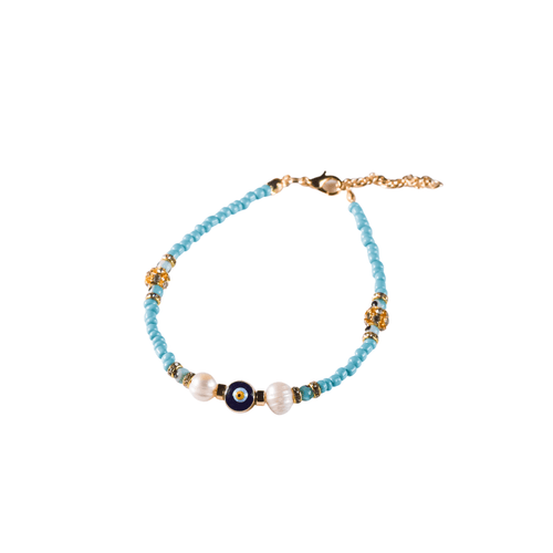Evil Eye Pearl Anklet - Client451