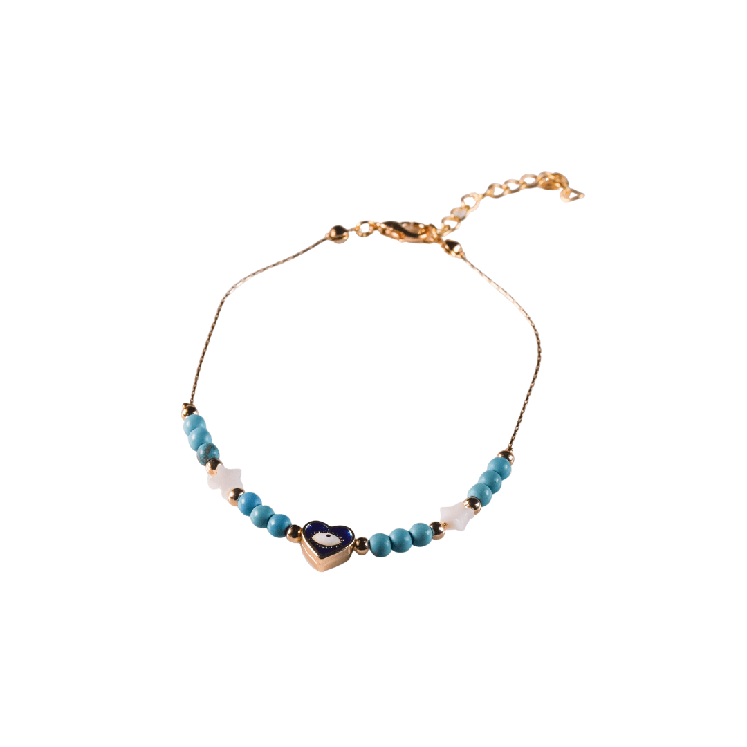 Turkuaz Heart Anklet - Client451
