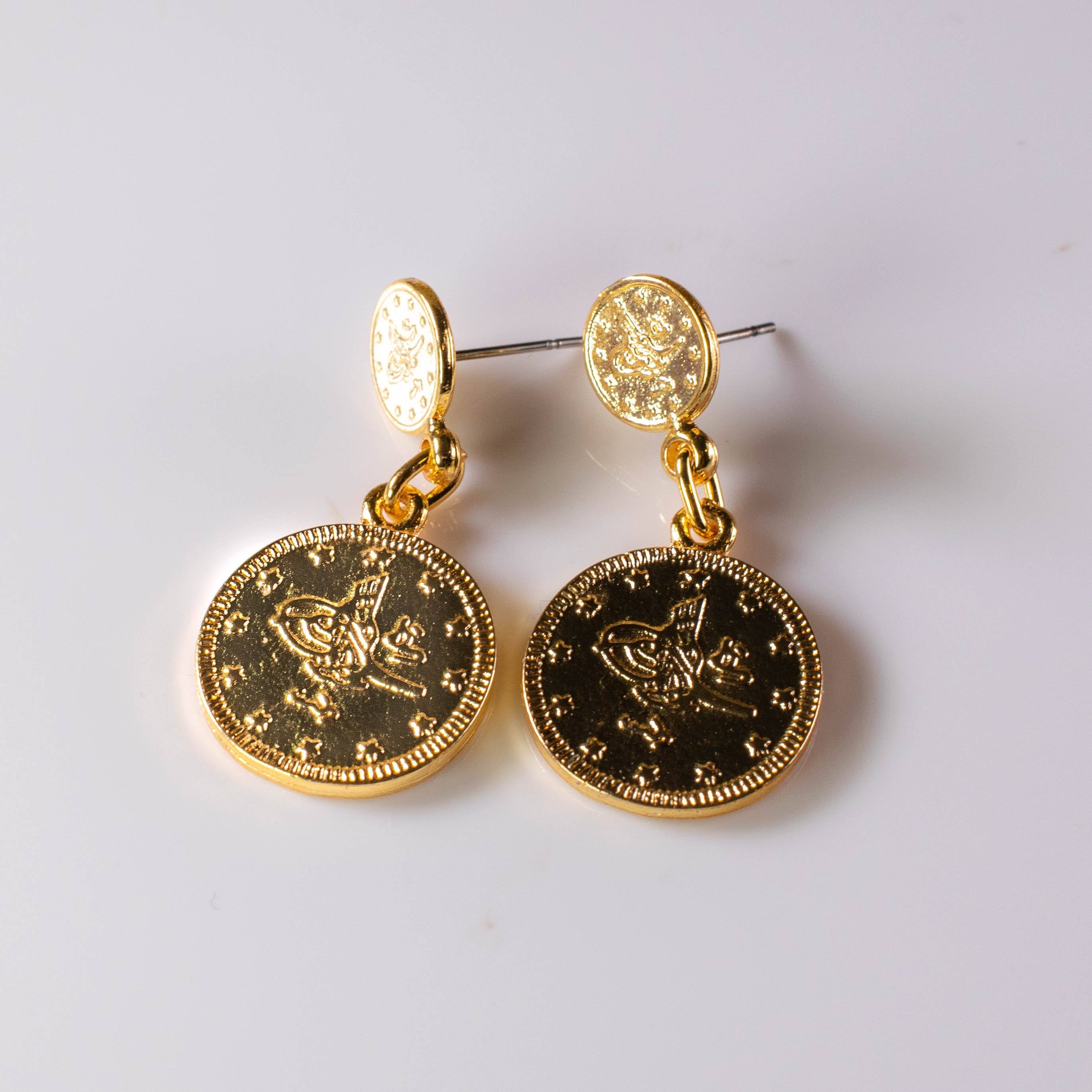 Tughra Coin Earrings - Client451