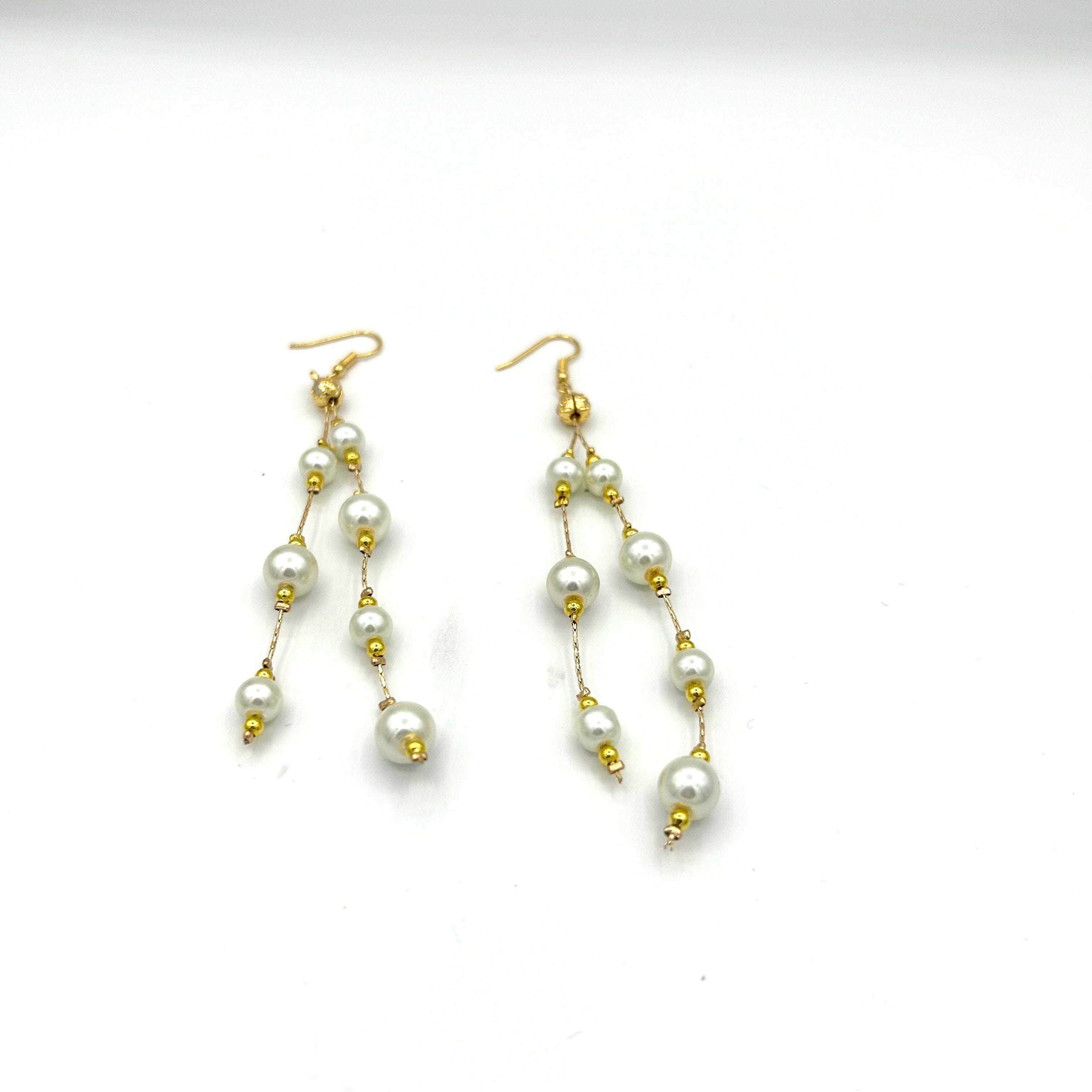 Long Pearl Earrings - Client451