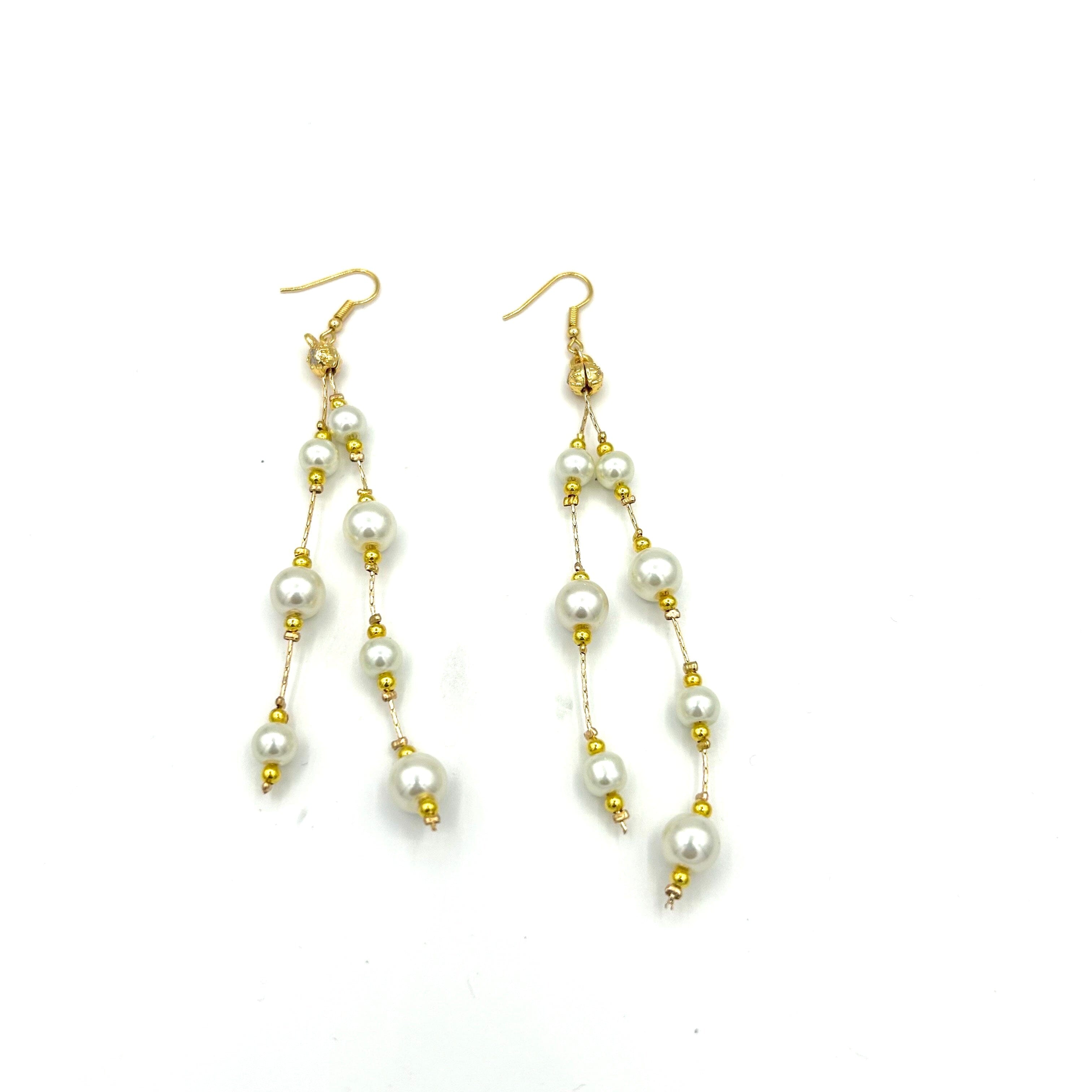 Long Pearl Earrings - Client451